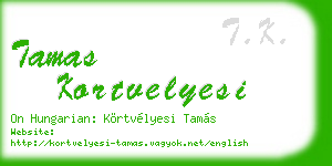 tamas kortvelyesi business card